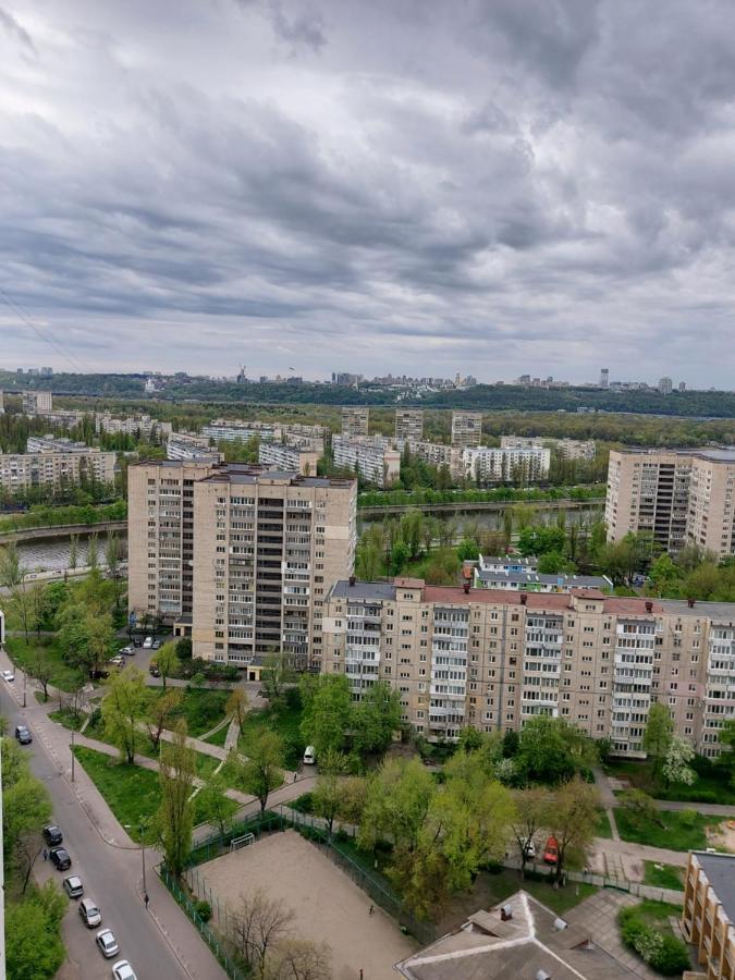 Видовая студия на 22 этаже рядом с м Левобережная Київ Екстер'єр фото